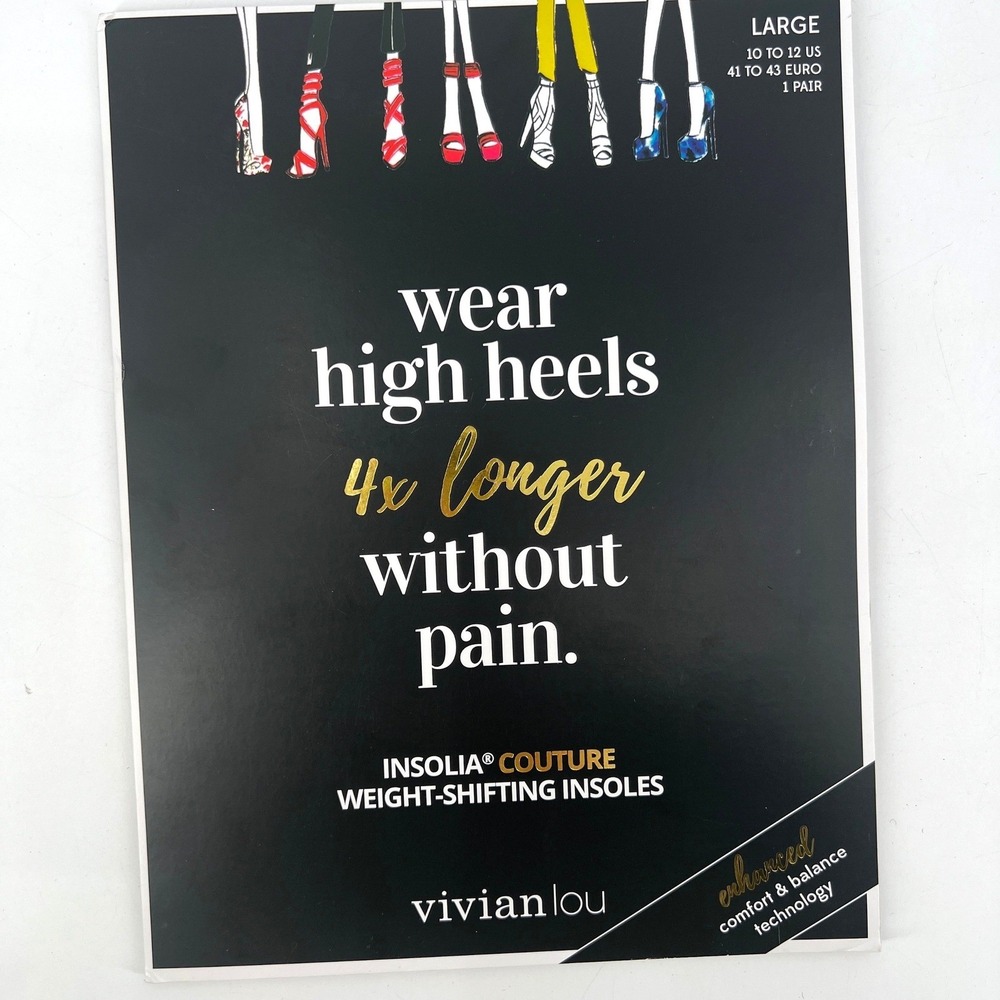 Vivan Lou Insolia Couture Weight Shifting Insoles NEW Comfort Size 10 11 12‎